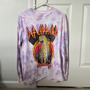 Lavender Def Leopard long sleeve T